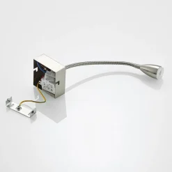 Lindby Jolka LED-læselampe, afbryder, nikkel