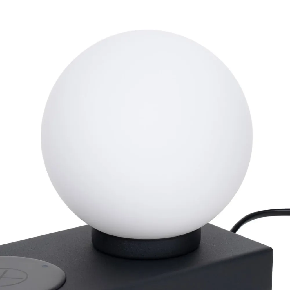 Lindby Arbejdsrum/Kontor|Bordlamper>Junis bordlampe, sort, opladningsfunktion