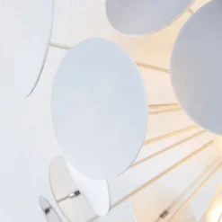 Kinan loftlampe, Ø 54 cm, hvid, metal, E14^Lindby Discount