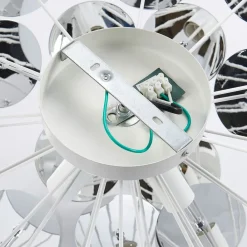 Kinan loftlampe, Ø 54 cm, hvid, metal, E14^Lindby Discount