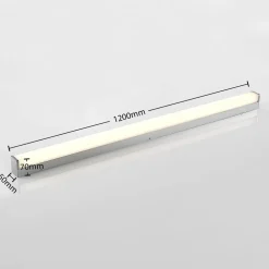 Klea LED-badeværelseslampe, 120 cm, krom, metal, IP44^Lindby Clearance