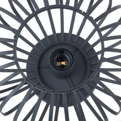 Krish bordlampe i bur-look, sort^Lindby Online