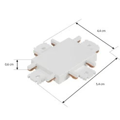 krydsstik Lumaro, hvid, plast^Lindby Outlet