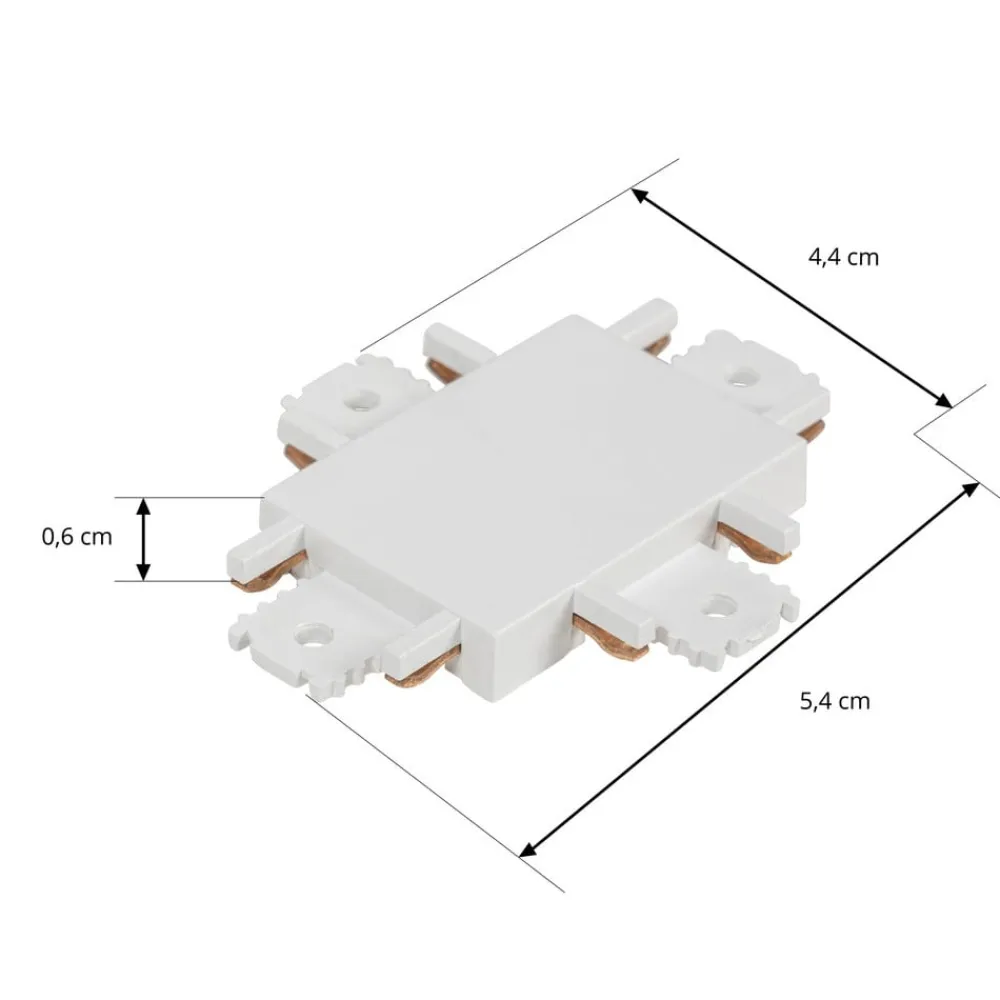 krydsstik Lumaro, hvid, plast^Lindby Outlet
