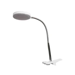 LED clip-on bordlampe Milow, hvid, metal, 36 cm høj^Lindby Discount