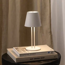 LED genopladelig bordlampe Janea TWIN, hvid, metal^Lindby Hot