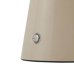 LED genopladelig bordlampe Nevijo, beige, Ø20cm, USB, dæmper^Lindby Sale