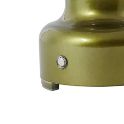 Lindby LED genopladelig bordlampe Maxentius, grøn, glas, dæmper