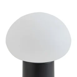 Lindby LED genopladelig bordlampe Zelie, sort, aluminium, IP44