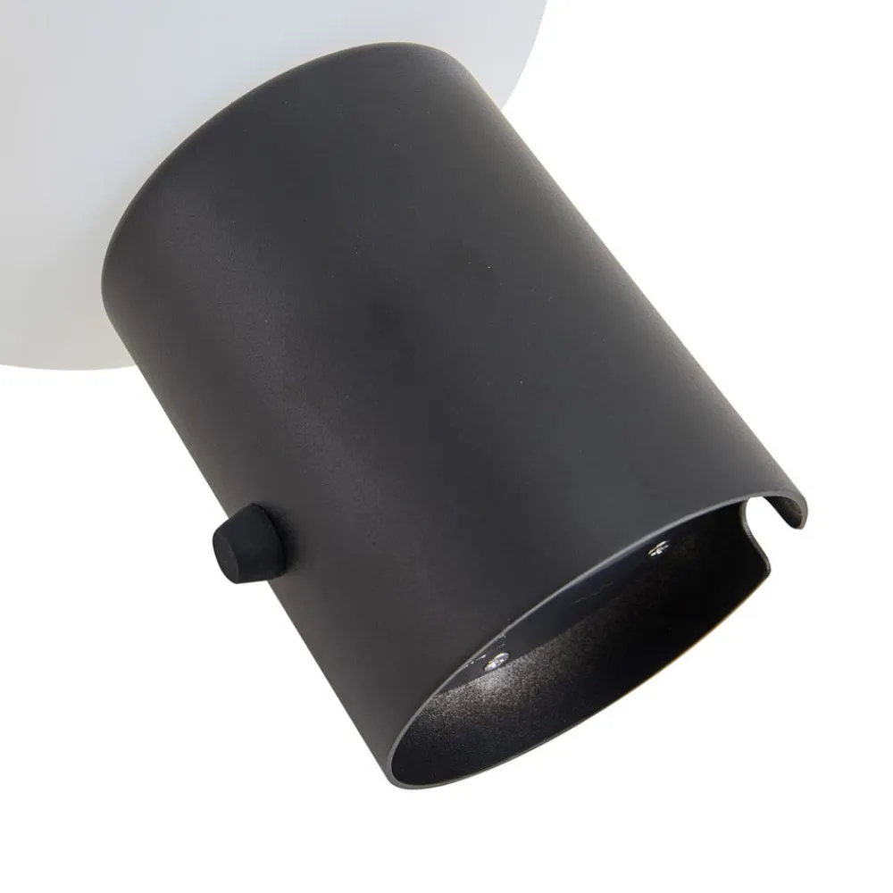 Lindby LED genopladelig bordlampe Zelie, sort, aluminium, IP44