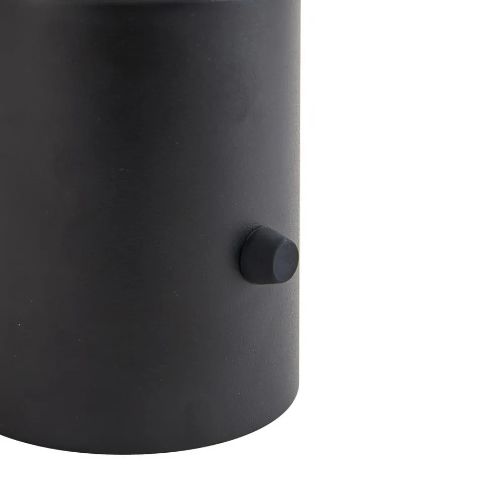 Lindby LED genopladelig bordlampe Zelie, sort, aluminium, IP44