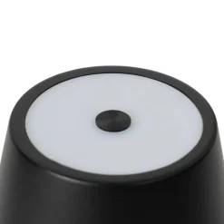 LED genopladelig bordlampe Janea CROSS, sort, metal^Lindby Best