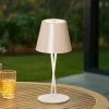 Lindby Dekorationsbelysning|Terrassebelysning>LED genopladelig bordlampe Janea, CROSS, beige, metal