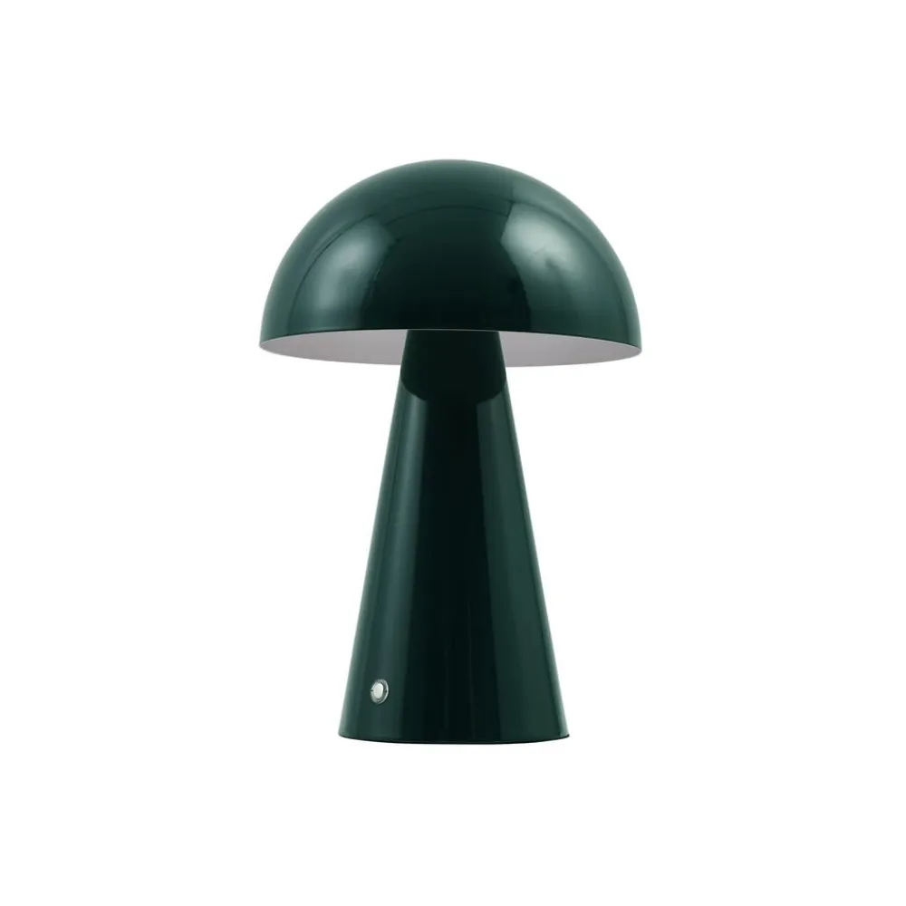 Lindby Pendellamper|Bordlamper>LED genopladelig bordlampe Nevijo, grøn, Ø20 cm, USB, dæmper