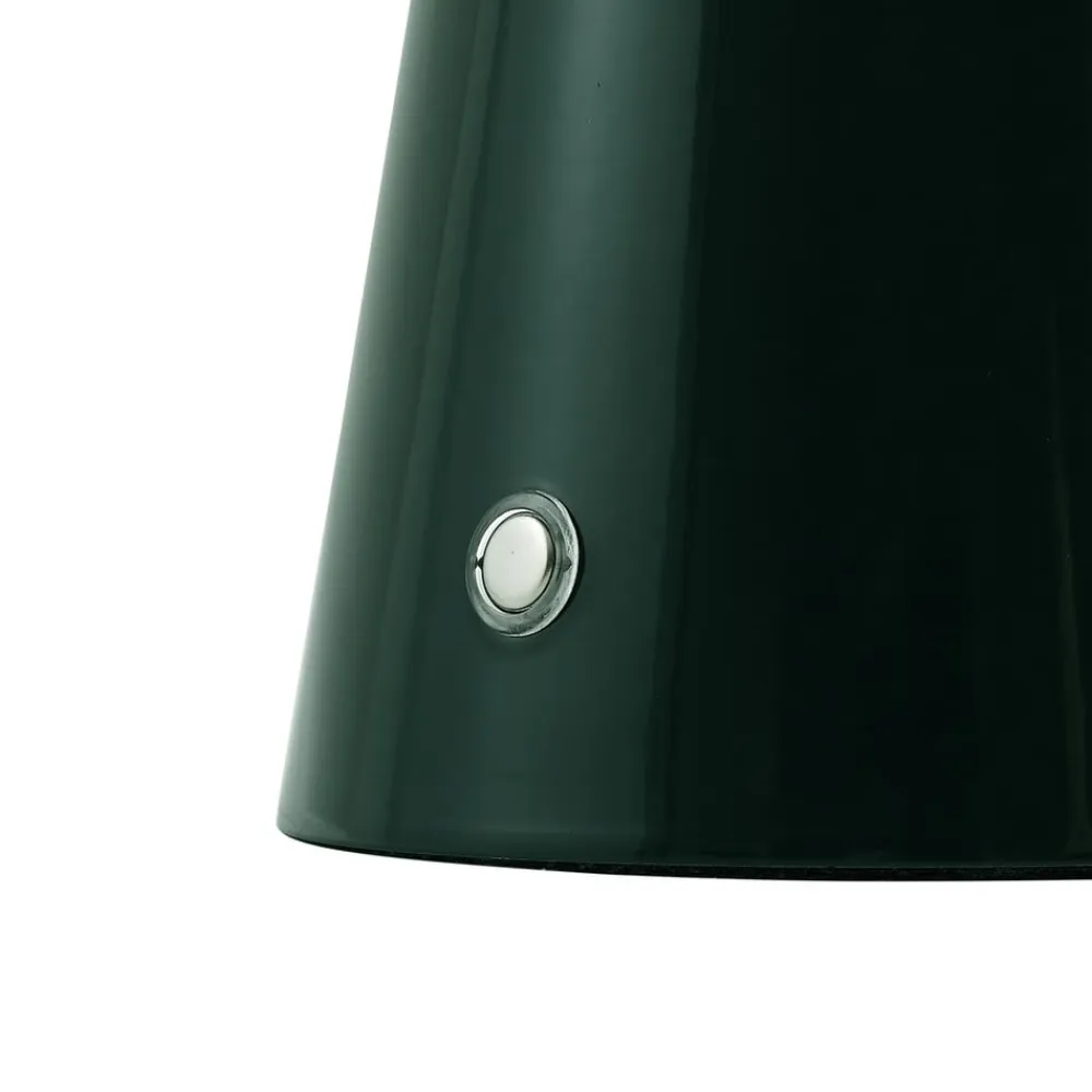 Lindby Pendellamper|Bordlamper>LED genopladelig bordlampe Nevijo, grøn, Ø20 cm, USB, dæmper