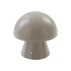 LED genopladelig bordlampe Nevijo, grå, Ø18cm, USB, dæmper^Lindby Hot