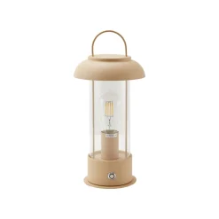 LED genopladelig bordlampe Yvette, abrikos-beige, IP44, touch^Lindby Hot