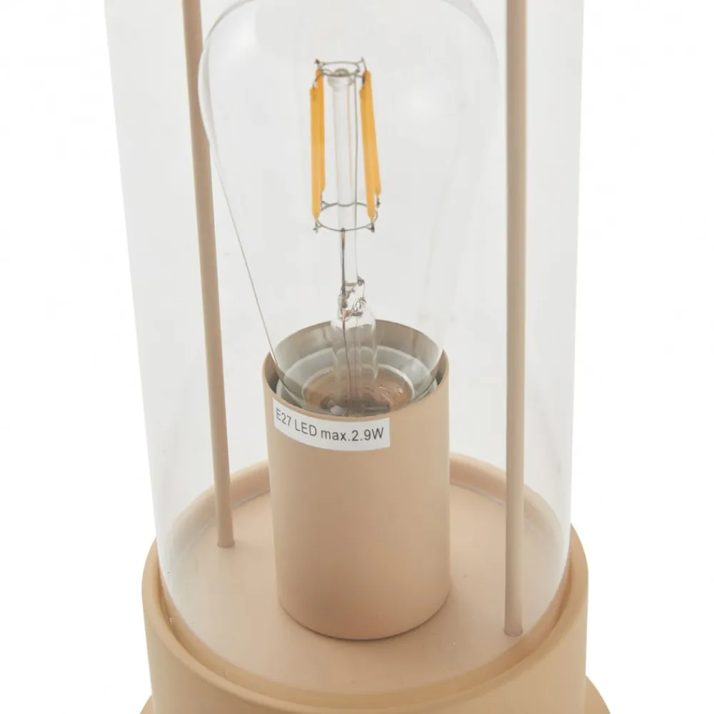 LED genopladelig bordlampe Yvette, abrikos-beige, IP44, touch^Lindby Hot