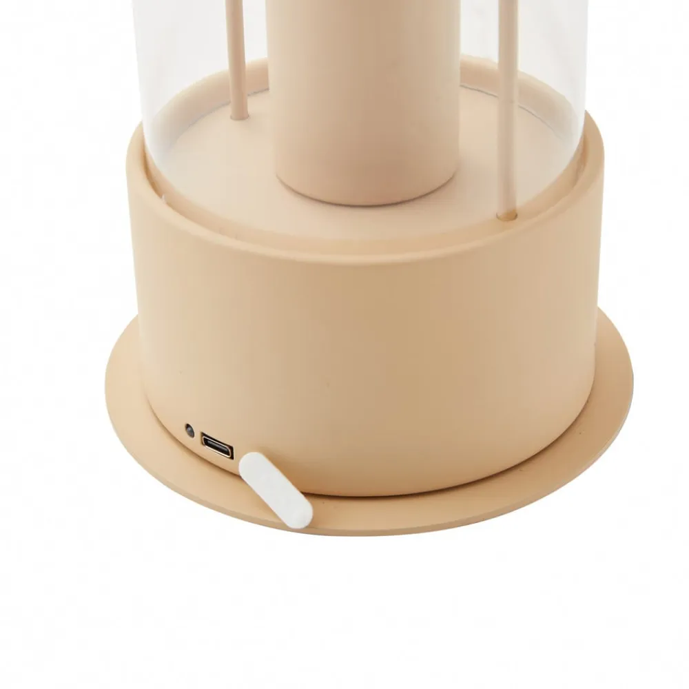 LED genopladelig bordlampe Yvette, abrikos-beige, IP44, touch^Lindby Hot