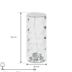 LED genopladelig bordlampe Louane, 18,5 cm, USB, RGBW^Lindby New