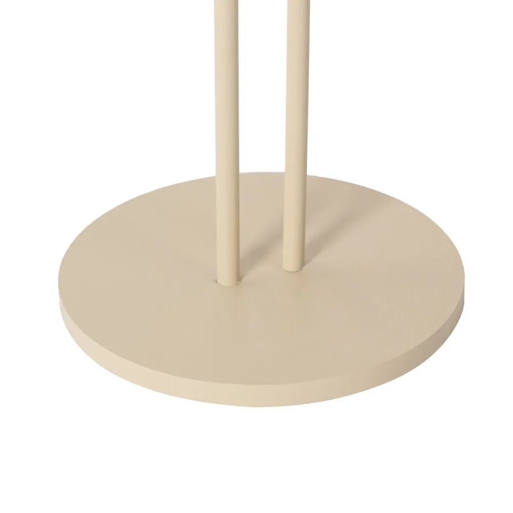 Lindby LED genopladelig bordlampe Janea TWIN, beige, metal