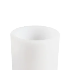 Lindby LED genopladelig blomstervase Florista, RGB, IP54, Ø 12cm, hvid