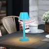 Lindby Dekorationsbelysning|Terrassebelysning>LED genopladelig lampe Gaja, blå, USB, IP44, RGBW, dæmpbar