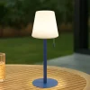 Lindby Dekorationsbelysning|Terrassebelysning>LED genopladelig lampe Azalea blå aluminium CCT højdejusterbar