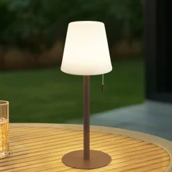 Lindby LED genopladelig lampe Azalea sort aluminium CCT højdejusterbar