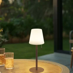Lindby LED genopladelig lampe Azalea sort aluminium CCT højdejusterbar