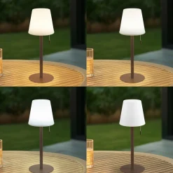 Lindby LED genopladelig lampe Azalea sort aluminium CCT højdejusterbar