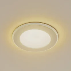 Lindby LED indbygningslampe Toka, 6,5 W, hvid, plast, CCT