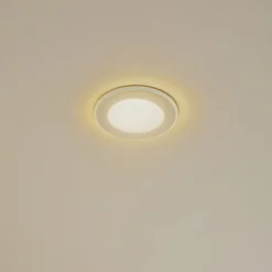 Lindby LED indbygningslampe Toka, 6,5 W, hvid, plast, CCT