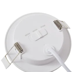 Lindby LED indbygningslampe Toka, 6,5 W, hvid, plast, CCT