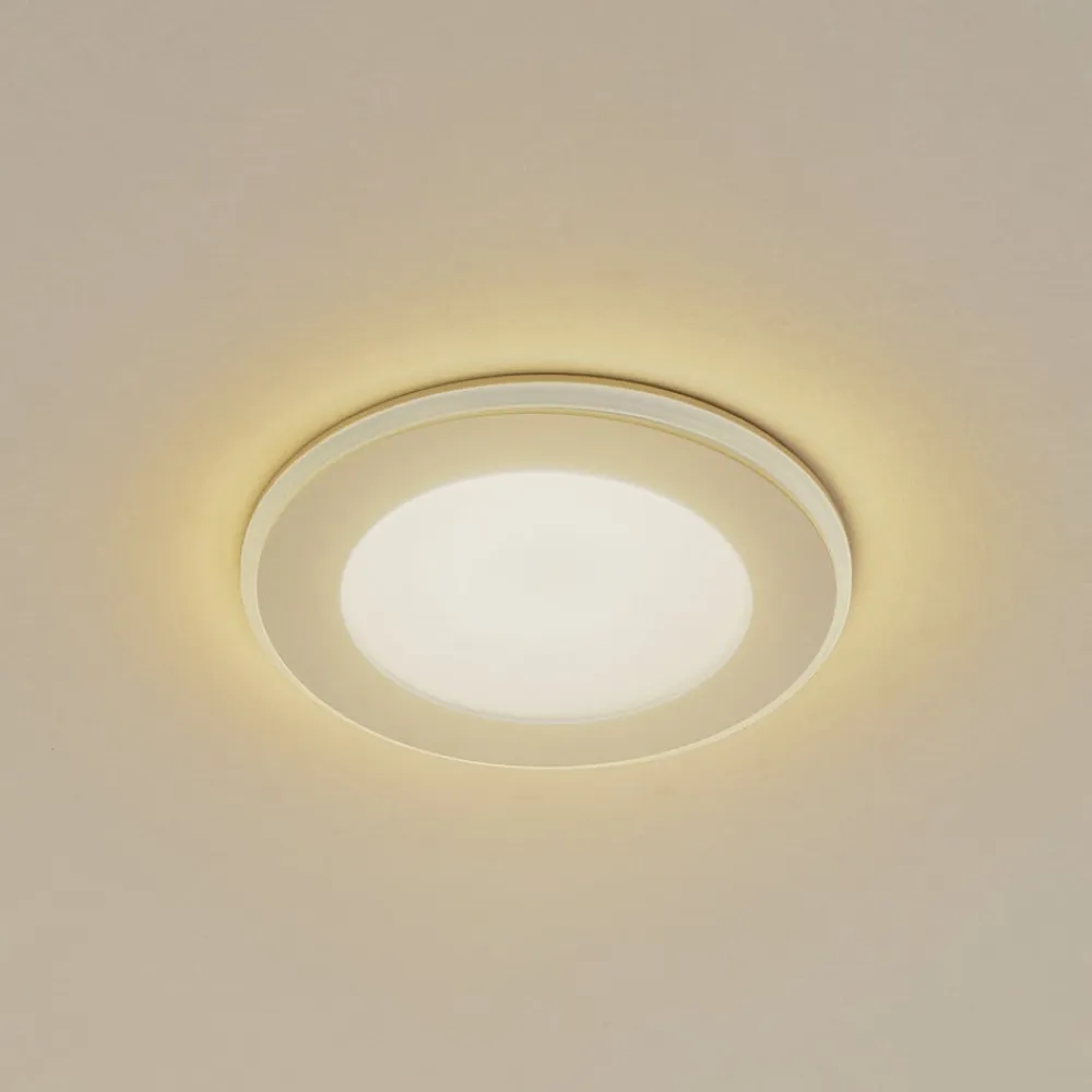 Lindby Indbygningsspots|Spotlights>LED indbygningslampe Toka, 4,9 W, hvid, plast, CCT