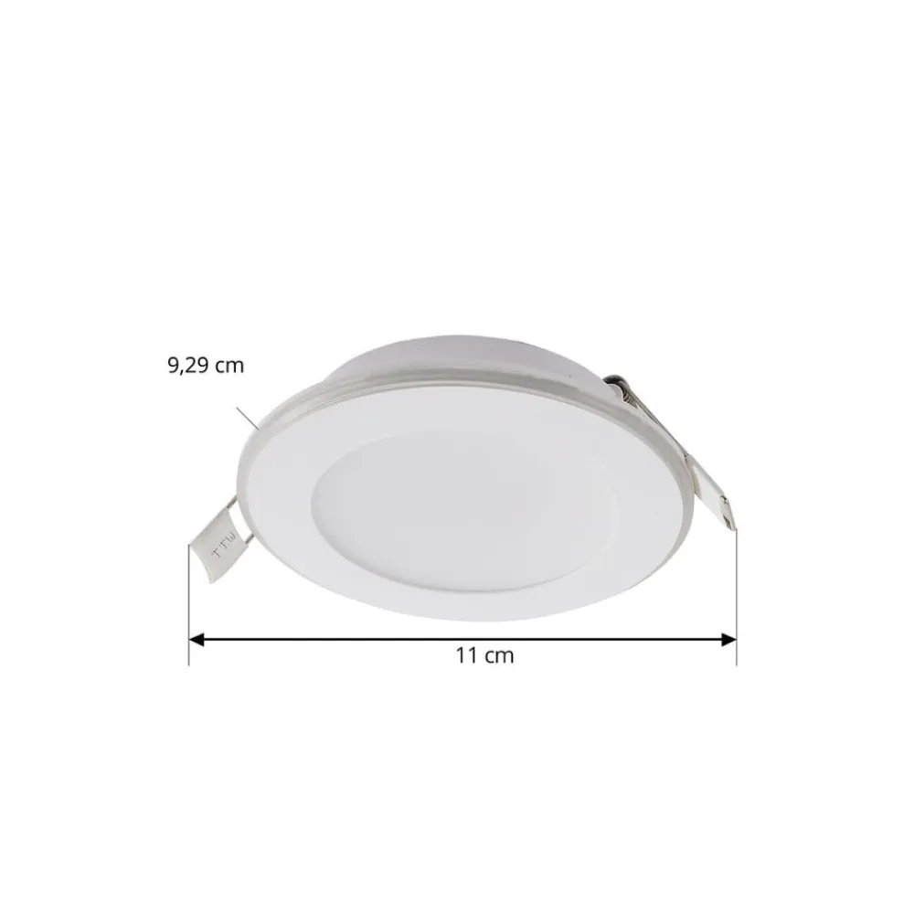 Lindby Indbygningsspots|Spotlights>LED indbygningslampe Toka, 4,9 W, hvid, plast, CCT