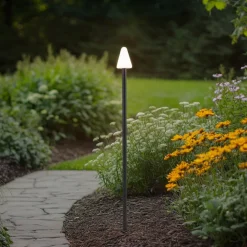 Lindby Udendørs Spot>LED jordspydslys Selinda, sort, højde 100 cm