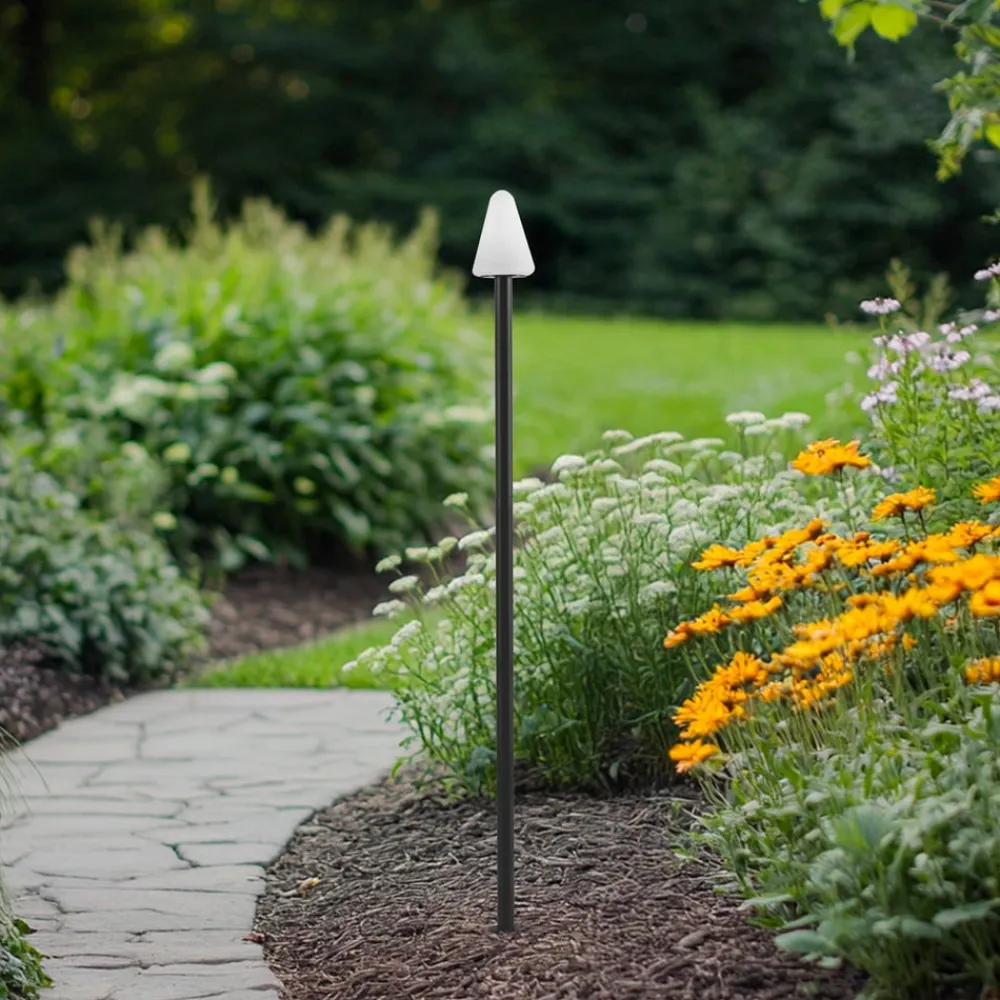 Lindby Udendørs Spot>LED jordspydslys Selinda, sort, højde 100 cm