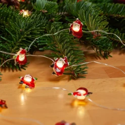 Lindby Dekorationsbelysning|Julepynt>LED lyskæde Motje, julemand, 320 cm, IP20