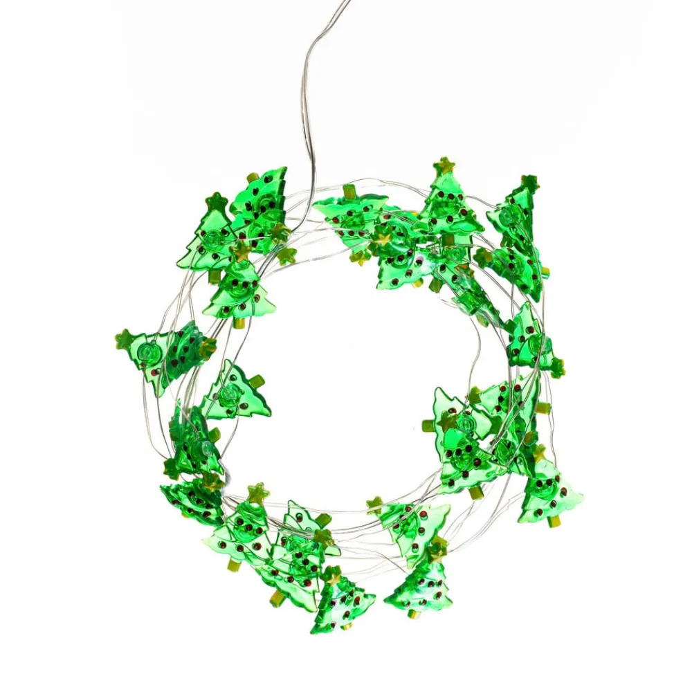 Lindby LED lyskæde Motje, juletræer, 320 cm, IP20