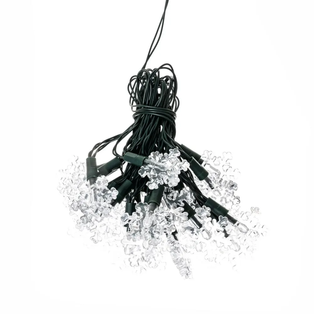 Lindby Dekorationsbelysning|Julepynt>LED lyskæde Parrik, snefnug, 620 cm, IP44