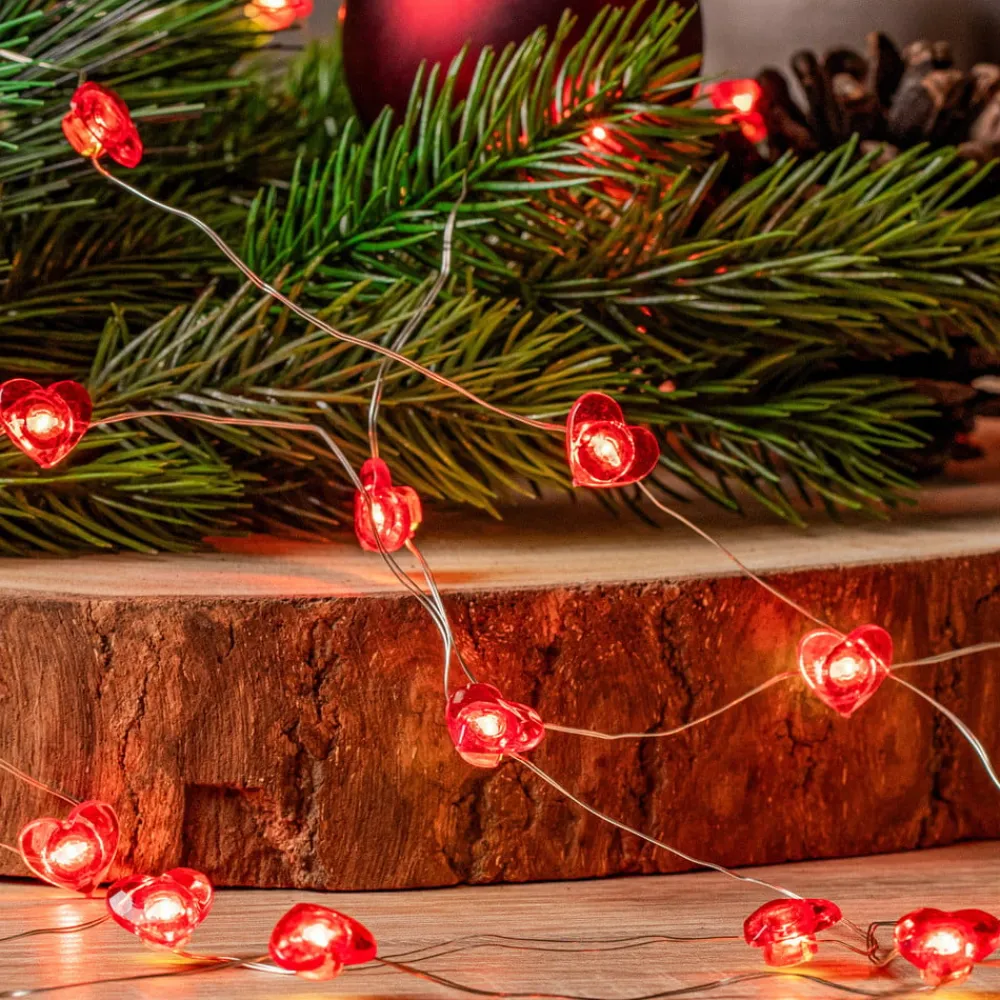 LED lyskæde Titciana, hjerte, valentinsdag, 320 cm^Lindby Hot