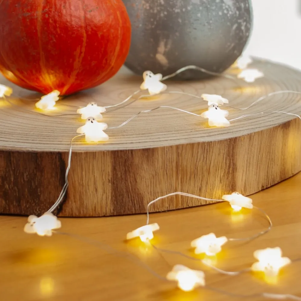 Lindby LED lyskæde Titciana, spøgelse, Halloween, 320 cm