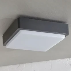 Lindby Udendørs Loftlamper>LED udendørs loftlampe Nermin, 22 cm, IP65, kantet