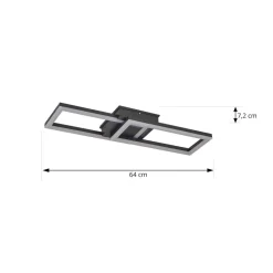 Lindby LED udendørs loftlampe Finian, 64 cm x 21 cm, CCT dæmpbar