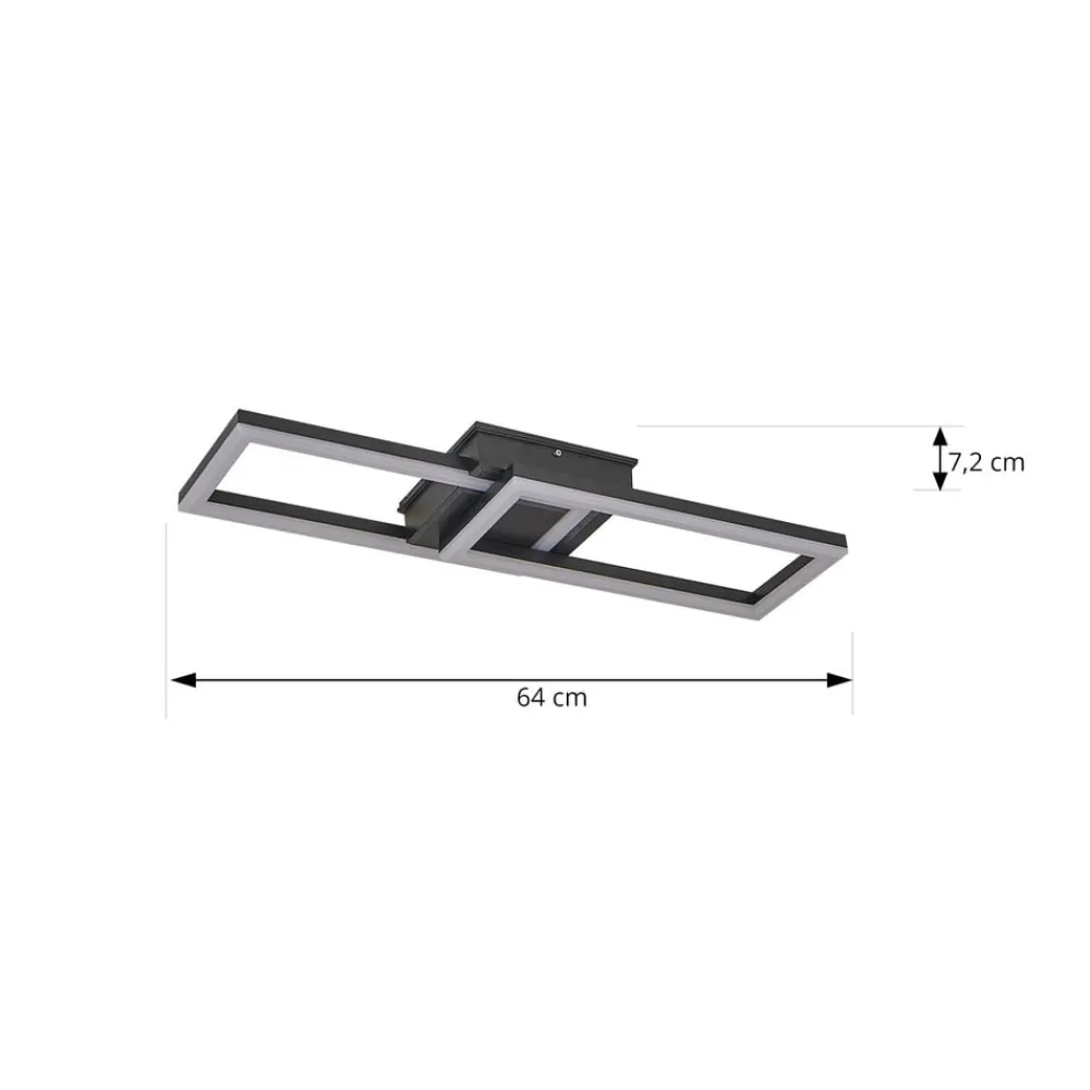 Lindby LED udendørs loftlampe Finian, 64 cm x 21 cm, CCT dæmpbar
