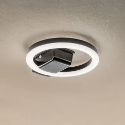 Lindby Udendørs Loftlamper|Terrassebelysning>LED udendørs loftlampe Finian, Ø 22 cm, CCT, dæmpbar