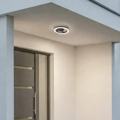 Lindby Udendørs Loftlamper|Terrassebelysning>LED udendørs loftlampe Finian, Ø 22 cm, CCT, dæmpbar