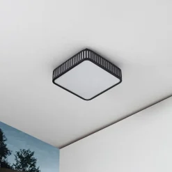 LED udendørs loftlampe Lurinda, 26 cm sort, IP44^Lindby Online