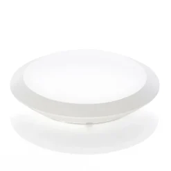 Lindby LED udendørs loftlampe Naira, hvid, sensor, 30 cm, IP65